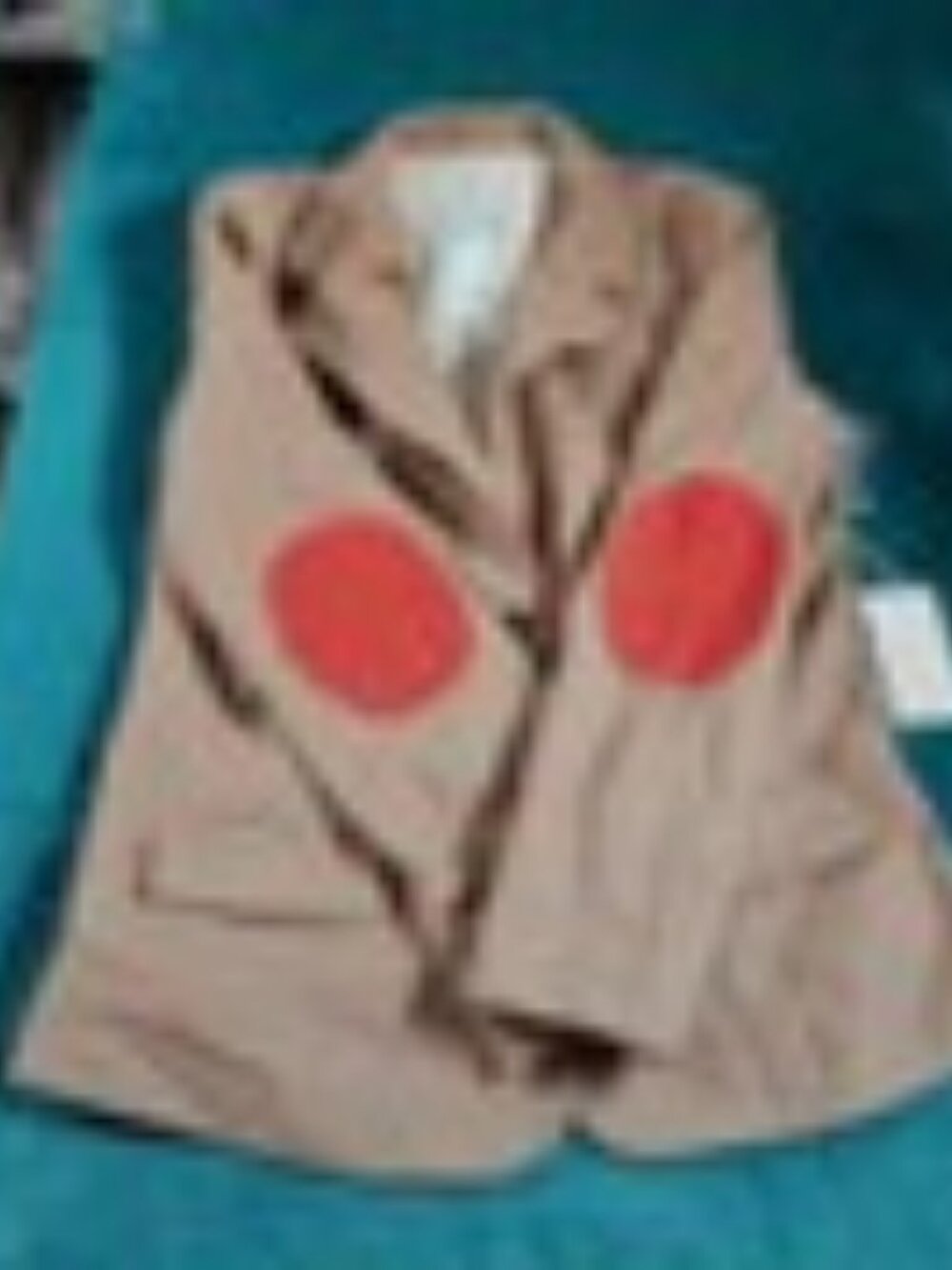 41 Hawthorn Stitch Fix Women's Camel Blazer w/Red Elbow Patches NWT. - Picture 3 of 6